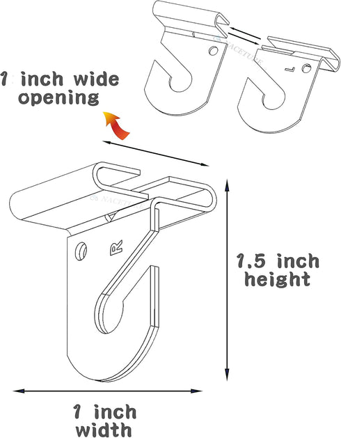NACETURE Drop Ceiling Hook for Hanging – 15 Pack Ceiling Decorations Ceiling Hanger on Drop Suspended Ceiling Tile Hook Ceiling Clips for Classroo...
