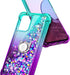 NZND Compatible with T-Mobile REVVL 6 Pro 5G / REVVL 6X Pro 5G Case with Tempered Glass Screen Protector, Ring Holder/Wrist Strap, Glitter Liquid ...