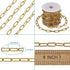 Pandahall 16.4 Feet 304 Stainless Steel Paperclip Chains Necklace Golden Plated 17x7x1.6mm Unwelded Strong Oval Cable Chains Links with Spool for ...