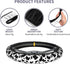 Cow Print Steering Wheel Cover for Women Cute Car Steering Wheel Cover Anti Slip and Sweat Absorption Comfortable Auto Steering Wheel Protector Ca...