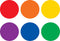 Spot On Dry Erase Desktop Writing Spots Colorful Circles 4", 1 Count (Pack of 1)...