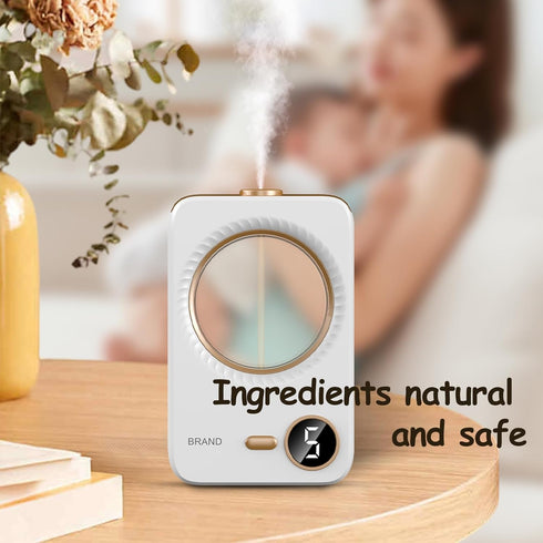 Essential Oil Diffuser Small for Bedroom Powerful Cool Mist Air Ascent Diffuser for Home Timer Gifts of Excellence for Car (Mini-X)...