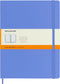 Moleskine Classic Notebook, Hard Cover, XL (7.5" x 9.5") Ruled/Lined, Hydrangea Blue, 192 Pages...