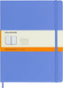 Moleskine Classic Notebook, Hard Cover, XL (7.5" x 9.5") Ruled/Lined, Hydrangea Blue, 192 Pages...