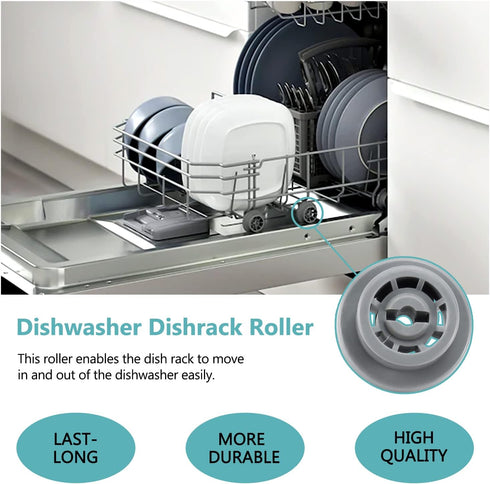 Cenipar DD66-00023A Dishwasher Wheels Lower Upper Rack Roller (4Pack) Replacement for Kenmore Samsung Dishwasher Replaces 2002711, PS4222532 AP4342187 EAP4222532