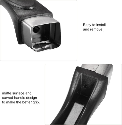 MECCANIXITY Pan Replacement Handle Black 178mm/7inch with Screw Nonstick Saucepan Cookware Skillet Stainless Steel Handle...