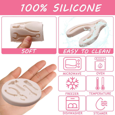 Tools Silicone Mold for Crafts, Hammer Wrench Pliers Design, DIY Resin Fondant Molds...