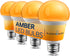 KINDEEP Amber Light Bulbs, 9W Amber Yellow LED Light Bulb, 2000K Soft Warm Sleep Light Bulbs, Bug Light Bulbs, 60W Equivalent, E26, for Bedroom, N...