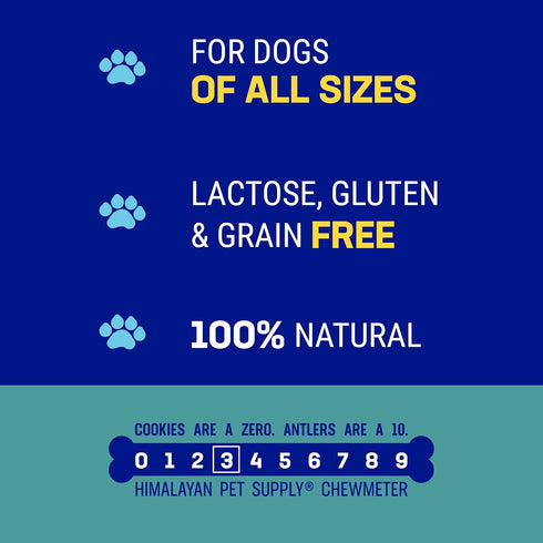 Himalayan Dog Chew Yak Cheese Dog Chews, 100% Natural, Long Lasting, Gluten Free, Healthy & Safe Dog Treats, Lactose & Grain Free, Protein Rich, M...
