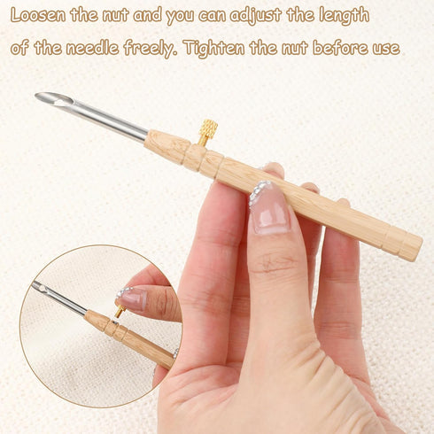 6 Pcs Punch Needle Tool Punch Needle Kit 2.5/3.5/5mm Metal Punch Needle Punch Needle Threader Punch Needle Set with Storage Tube Beginner DIY Craf...