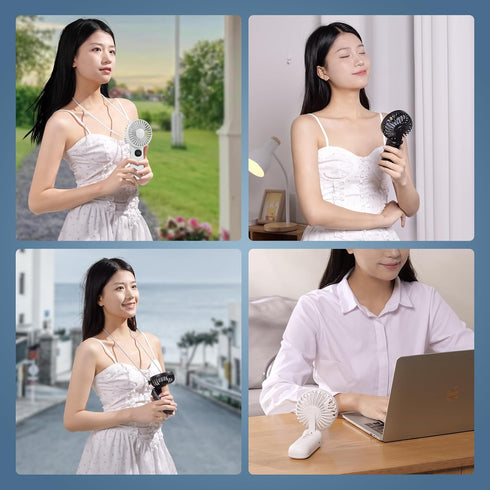 2-Pack 5-Speed Mini Fan Handheld Fan Portable Fan For Travel Essentials,Small Fan Personal Fan Neck Fan Travel Fan Hand Held Fan For Summer essent...