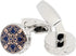 Novelty Floral Pattern Design Cufflinks for Men Round Silver Men's Cuff Link Set for Wedding Shirt Party Business Birthday Anniversary Dress...