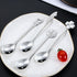 Stainless Steel Coffee Dessert Spoon, Cute Demitasse Spoon for Stirring, Creative Flower Sugar Spoon, 4 Pieces...