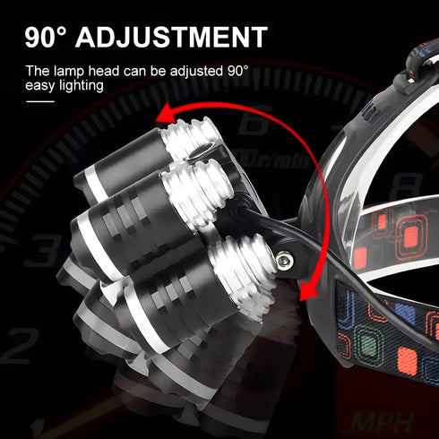 LED Bright Headlight Rechargeable Lamparas (Up to 13 Hours of use) | Head Lights for Forehead - Waterproof Headlamp Battery Powered, 10000 LM (Inc...