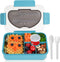 Bento Lunch Boxes for Adults, Blue, 5 Compartment Lunch Box Containers, Reusable & Leakproof, 9 x 6.5 x 2.7 in...