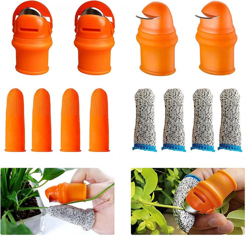 12Pcs Gardening Silicone Thumb Knife Harvesting Tool,Vegetable Fruit Picking Knife,Garden Tools for Trimming Plants...