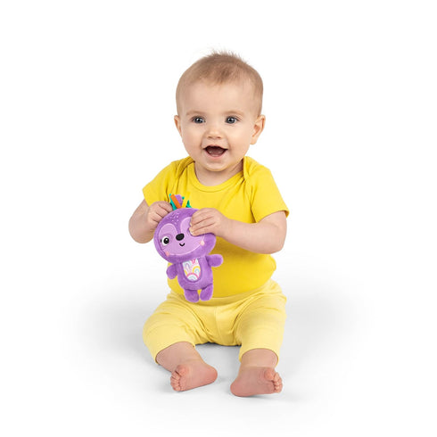 Bright Starts Jingle Joy Reach & Rattle Toy for Stroller – Purple Sloth with Chime Sounds - Unisex, Newborn +...