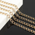 KYUNHOO 32.8FT Light Gold Plated Aluminum Chain Roll with Spool 9mm Wide Rhombus Link Chains Metal Necklace Chains for Jewelry Making DIY Bracelet...