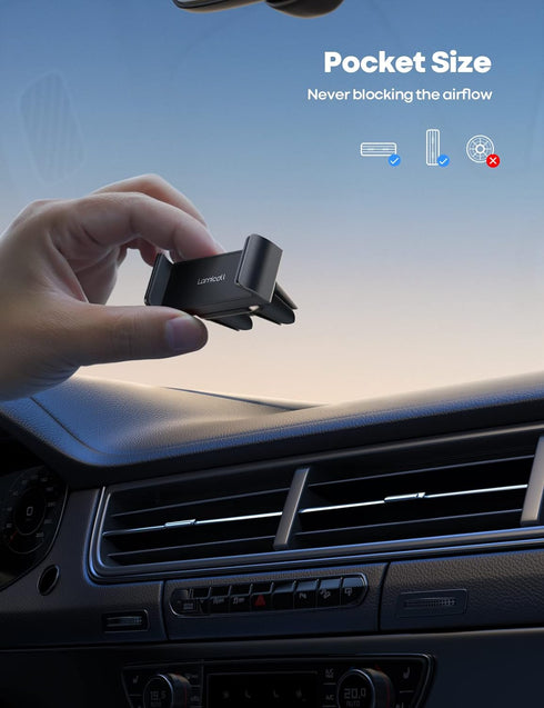 Lamicall Car Vent Phone Mount - Air Vent Clip Holder, Universal Stand Hands Free Cradle Compatible with Cell Phone 14 13 12 Mini 11 Pro Xs Max Xr ...