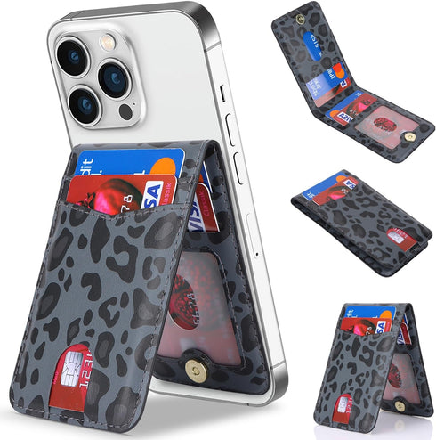 Cavor for Magsafe Wallet, for Apple Magsafe Wallet with Adjustable Stand, Magnetic Wallet for iPhone 15 Pro Max/14 Pro/14 Plus/13/12 Mini, Magsafe...