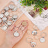 DICOSMETIC 20Pcs Keychain Cabochon Settings Blanks Bezel Trays Charm 25mm Round Trays for Keychain Blanks Trays for Photo Resin Alloy Keyring with...