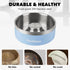 PetPrime Stainless Steel Slow Feeder Dog Bowls Non Slip Spill Proof Metal Slow Eating Dringking Weighted Bowl Cats Pet Food Water Dish Feeding for...