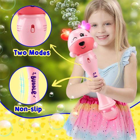 Bubble Wands for Kids Girls Princess Toy Bubble Machine Wand Maker Blower Musical&Light Up Outdoor Party Birthday Toys for Toddlers, Gift for 3 4 ...