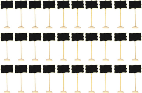 FGen 30pcs Gift Creative Small Blackboard Wedding Gift Home Decoration Crafts Decoration Wooden Blackboard Bar Table Decoration...
