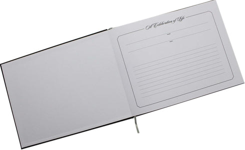 Funeral Memorial Book | Celebration of Life Guest Book | Bonus - White Memory Table Sign Included...