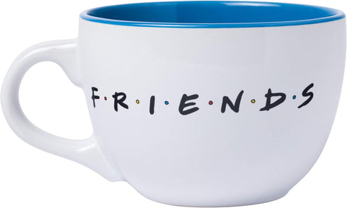 Silver Buffalo Friends Doodle Logo Soup Ceramic Mug, 1 Count (Pack of 1), white, 24 fluid ounce...