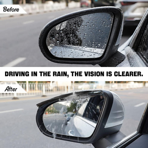 2PCS Car Rear View Mirror Rain Eyebrows, Rainproof Auto Side Mirror Guard, Waterproof PVC Vehicle Rearview Mirror Rain Visor Smoke Cover, Car Acce...