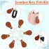 kekafu 50Pcs DIY Leather Keychains Brown Blank Key Fob Rivets PU Leather Keychain for Car Key Home Door Key Small Decoration Homemade Gift (Brown)...