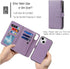 iCoverCase Compatible with iPhone 13 Pro Wallet Phone Case with Card Holder, PU Leather Zipper Pocket Magnetic Detachable Flip Case with Wrist Str...