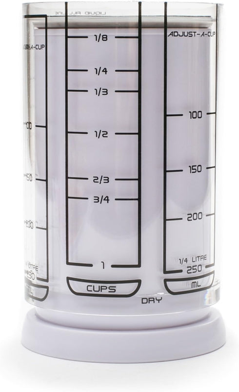 KitchenArt 1 Cup Adjust-A-Cup, Plastic, White...