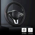 1 PC Car Steering Wheel Cover, Elastic Non-Inner Ring 3D Textured Leather Cover for All Seasons, Anti-Slip Easy-Grip Protection for 14.9" Steering...