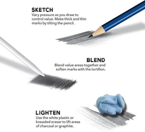 ArtSkills Sketch Pencils for Drawing, Graphite Art Pencil Set for Sketching & Shading, 8pc...