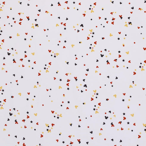Disney Mickey Mouse - Red, Yellow, Black and White Mickey Confetti Nursery Fitted Mini Crib Sheet...