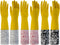 18.5inch Rubber Gloves Waterproof polyester Household Cleaning Gloves For DishWashing,Gardening,Painting(Large)...