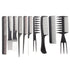 10Pcs Hairdressing Comb Set Hair Styling Pro Kit Professional Barber Salon Gift Black Colour Set - Portable Set Hair Care Style Accessory Comb for...