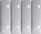 DELFINA 4 Pcs Grill Scraper Blade Replacement, Stainless Steel Outdoor Barbecue Cleaning Tools, Heavy Duty Accessories for BBQ...