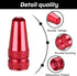 Bike Presta Valve Caps Red Presta Caps Aluminum Alloy Anodized, Fully Thread Red Air Dust Valve Stem Covers for Bike Used on Presta/French Valves,...