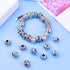 Rhinestone European Beads, 30pcs 10 Colors Large Hole Crystal Spacer Beads Loose Rondelle Charm Beads Crafts Supplies for DIY Snake Chain Bracelet...