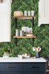 HAOKHOME 93382-1 Peel and Stick Wallpaper Forest Removable Stick on Contact Paper for Kitchen Morris Decor Black/Green/Brown 17.7in x 9.8ft...