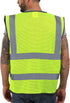 Reflective Vest Mesh, High Visibility Vest with Pockets and Zipper, Construction Work Vest ANSI Class 2,Yellow Mesh S...