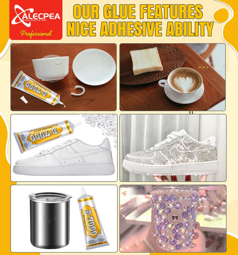 B7000 Glue Clear Adhesive - 25ml/0.84oz (2 Pack) - Jewelry Bead B-7000 Glue with Precise Tips for Rhinestones Fabric, Glass, Jewelry Making, DIY A...