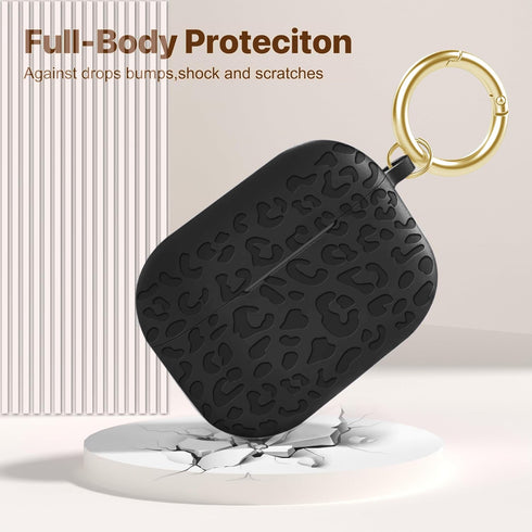 Fashion Engraving Leopard Case Compatible for Airpods Pro 2 Case Cover 2022/Airpod Pro Case Cover,Soft Silicone for Airpods Pro 2nd Generation Cas...