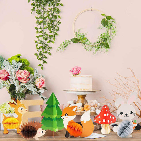 Distaratie Woodland Baby Shower Decoration Table Centerpieces Woodland Animals Table Centerpieces for Party Event Jungle Baby Shower Decorations F...
