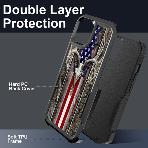 iPhone 12 Pro Cover, iphone 12 Defender Case, Heavy Duty 360 Full Body Shockproof Protection Hard Plastic+Silicone Rubber Hybrid Case for Apple ip...