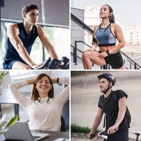 Wireless Earbuds Bluetooth Headphone NeckBand Earphones for Samsung A53 A54 S24 Ultra S23 FE S22 S21 Z Flip for iPhone 13 Pro Max 15 14 Plus Googl...