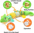 Baby Toys Musical Dinosaur,Infant Stuffed Animal Toys with Crinkle and Rattles,Soft Sensory Toys with Textures for Tummy Time Newborn Boys Girls 0...